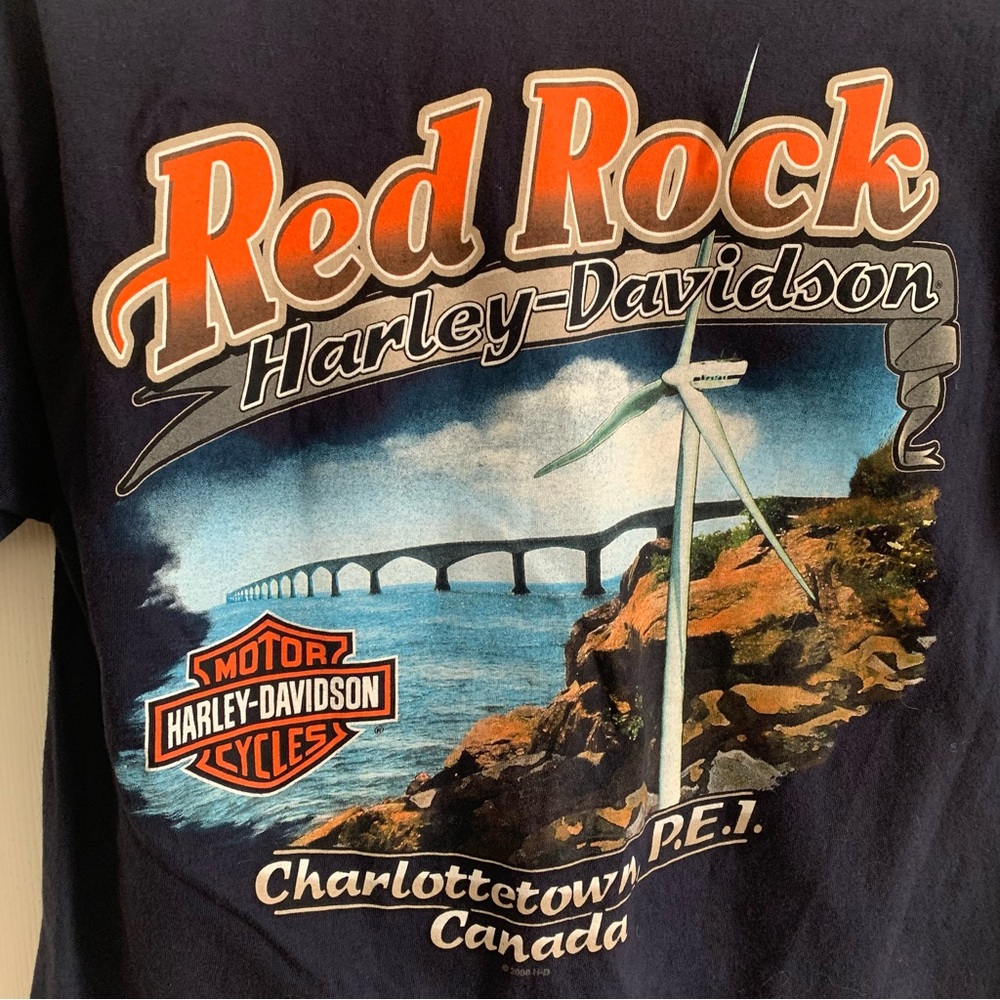 Harley Davidson Red Rock Graphic Print T-Shirt - Picture 5 of 8